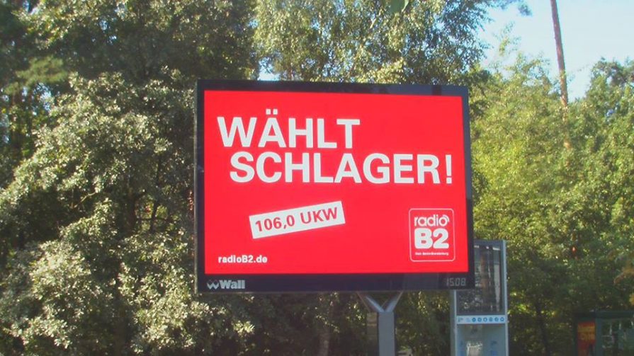 "RADIO B2" "Wählt Schlager!" Endlich mal eine