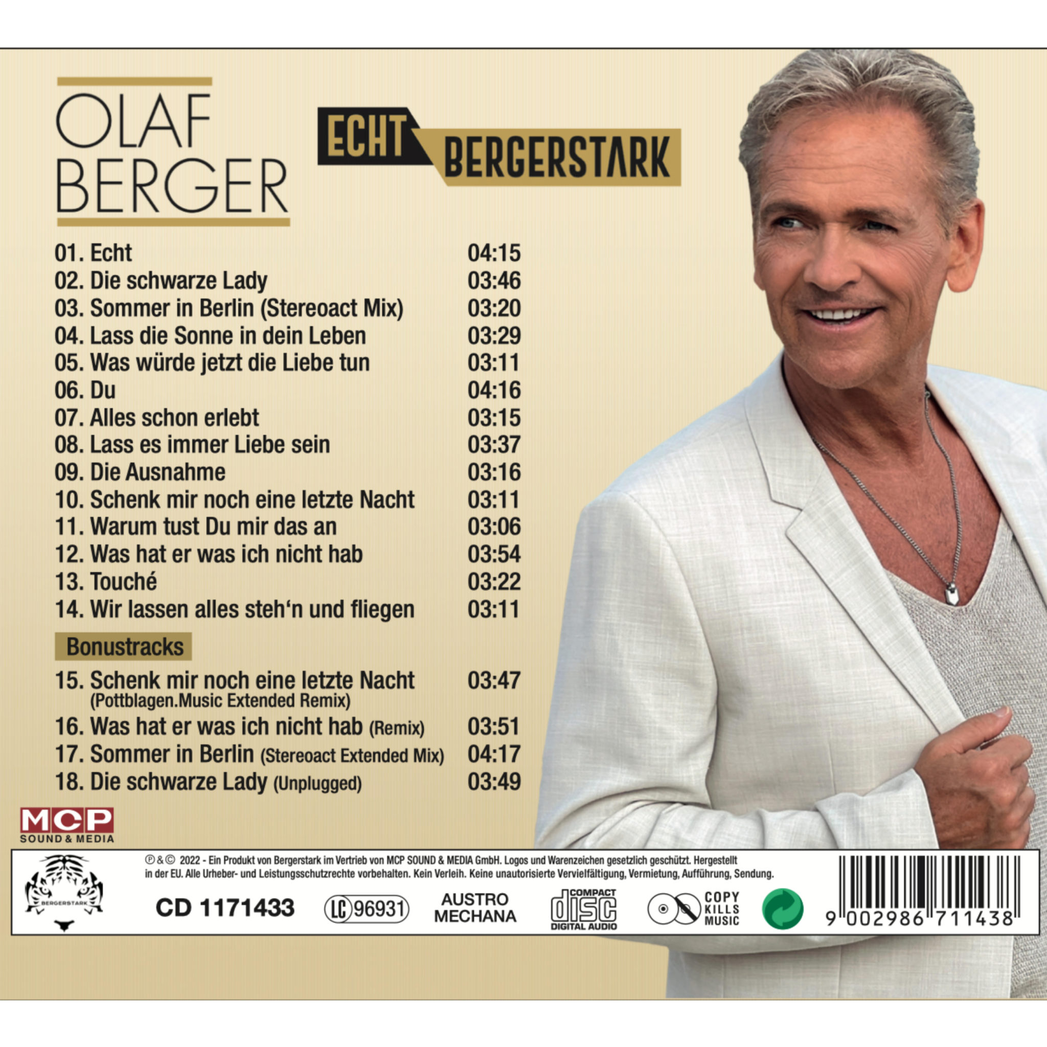 OLAF BERGER Sein lang erwartetes neues Album „Echt Bergerstark“ ist nun