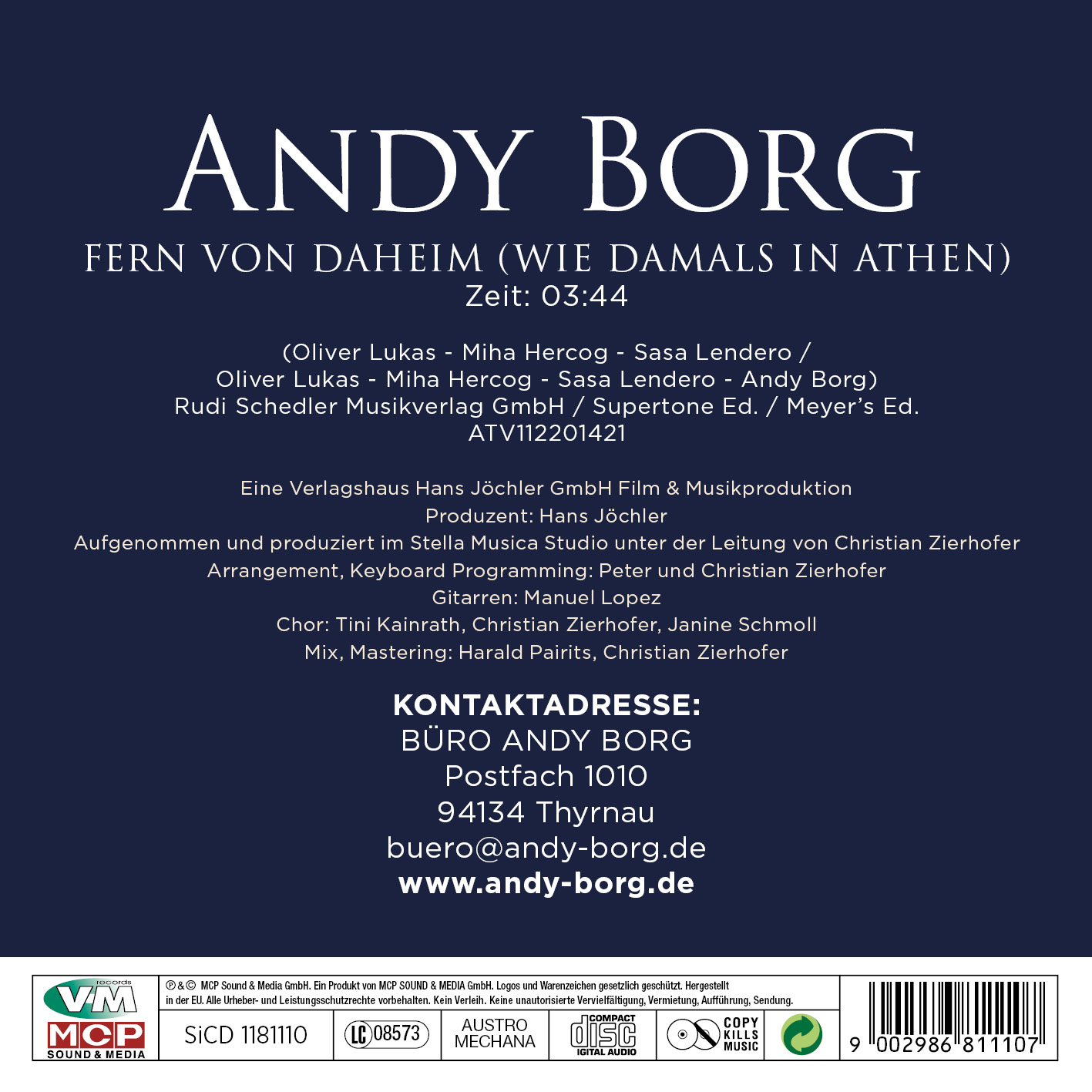 Andy Borg Mit “fern Von Daheim Wie Damals In Athen ” Hat Er Sich