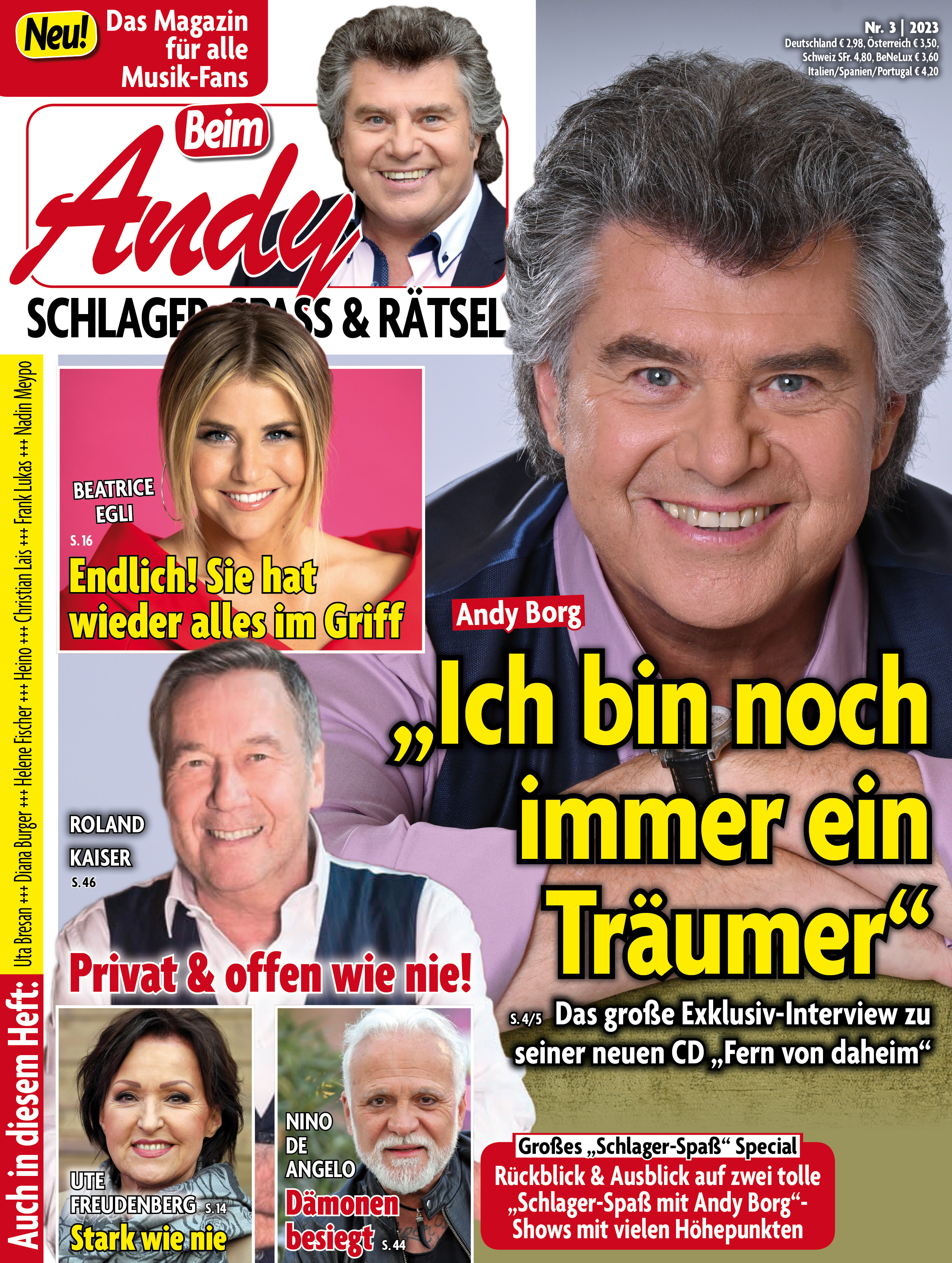BEIM ANDY - Schlager, Spaß & Rätsel (3 | 2023), Das Magazin für alle Musik-Fans (Zeitschrift; € 2,98)