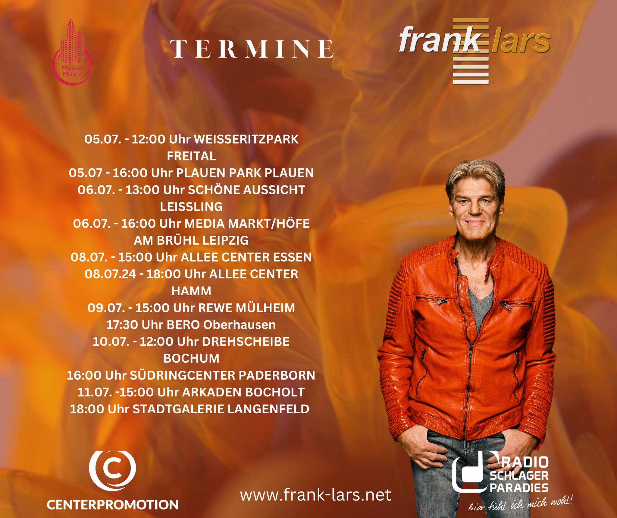 FRANK LARS * Einfach nur Magie *** Vom 05.07. - 11.07.2024 auf großer CENTERPROMOTION-Tour 