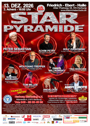 PETER SEBASTIAN <br>Top-Gäste wie ROLF ZUCKOWSKI am 13.12.2026 bei der 40. „Star Pyramide“!