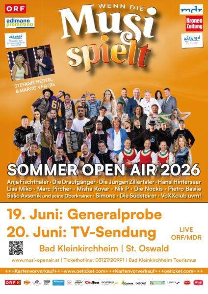 „WENN DIE MUSI SPIELT“ <br>Das große Update zum „Wenn die Musi spielt – Sommer Open Air 2026“ am 19.06. + 20.06.!