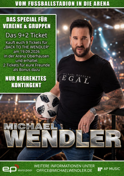 MICHAEL WENDLER <br>One Team. One Party. Gemeinsam jubeln, gemeinsam feiern, gemeinsam erleben. MICHAEL WENDLER <br>One Team. One Party. Gemeinsam jubeln, gemeinsam feiern, gemeinsam erleben.