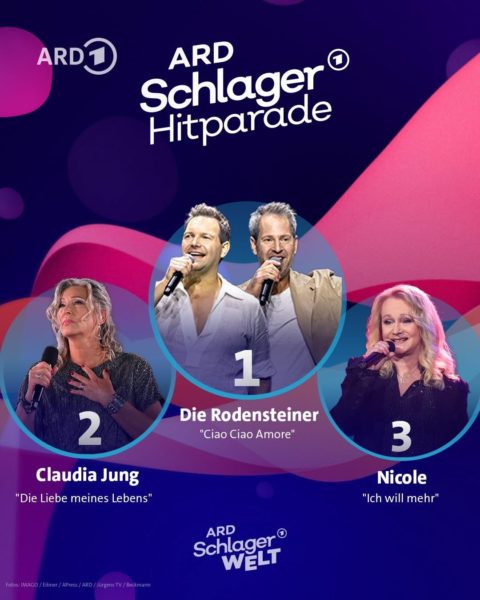 DIE RODENSTEINER <br>Sieger der „ARD-Schlagerhitparade“ mit „Ciao Ciao Amore“! DIE RODENSTEINER <br>Sieger der „ARD-Schlagerhitparade“ mit „Ciao Ciao Amore“!