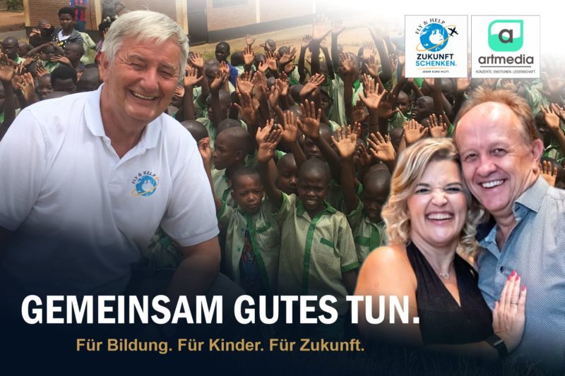 „FLY & HELP“ <br>Gemeinsam Gutes tun: artmedia und FLY & HELP starten langfristige Partnerschaft! „FLY & HELP“ <br>Gemeinsam Gutes tun: artmedia und FLY & HELP starten langfristige Partnerschaft!