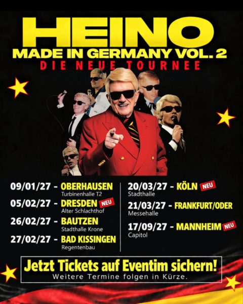 HEINO <br>Am 09.01.2027 startet seine neue Tournee „Made in Germany Volume 2“!
