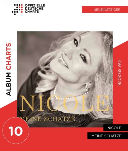 NICOLE <br>Große Freude über den Top 10-Erfolg ihrer CD „Meine Schätze!!