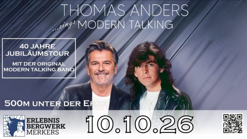 THOMAS ANDERS <br>Thomas Anders begeistert rund 1.300 Fans – „Modern Talking“ 500 Meter unter der Erde!